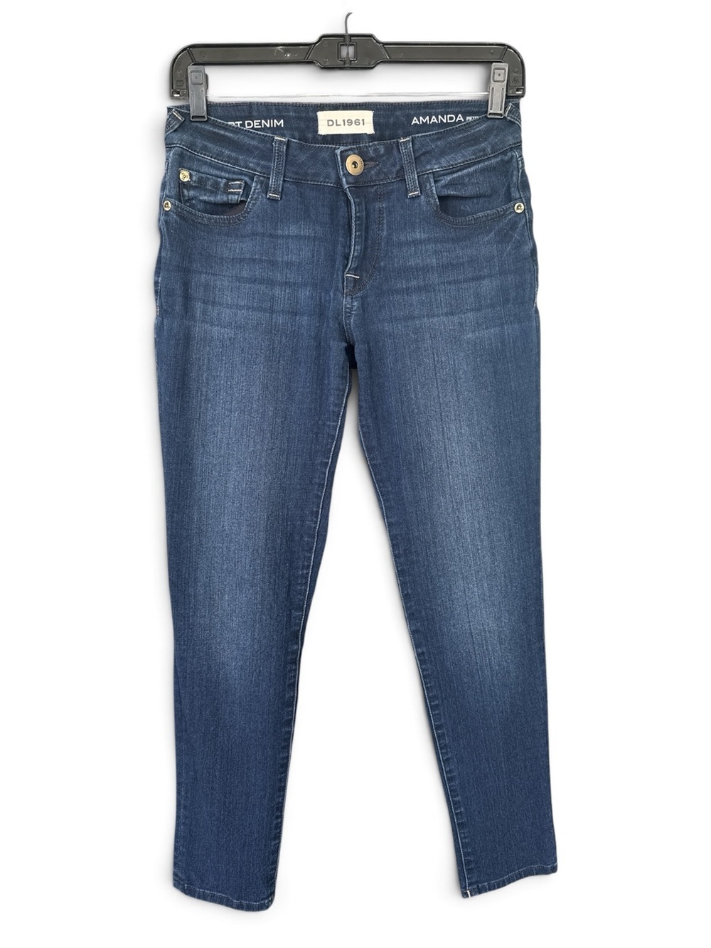 DL1961 Amanda Petite Skinny Jeans in Medium/Dark Blue Wash